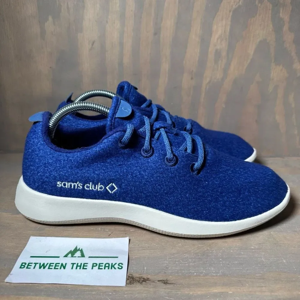 Allbirds Womens 11 Running Shoes Sams Club Blue White Low Top Wool Bungee Lace